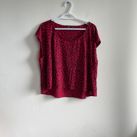 Armani Exchange Leopard print crop t-shirt - Picture 2 of 5